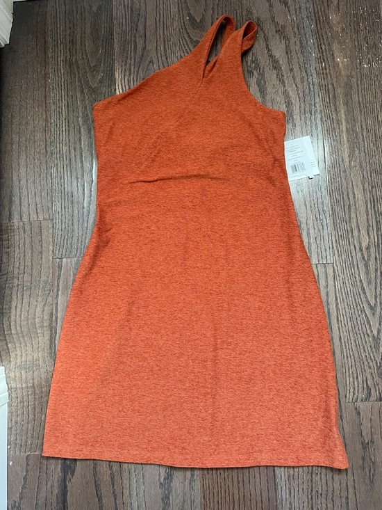 Beyond Yoga Dresses & Skirts - Beyond Yoga Rust One-Shoulder Knit Dress